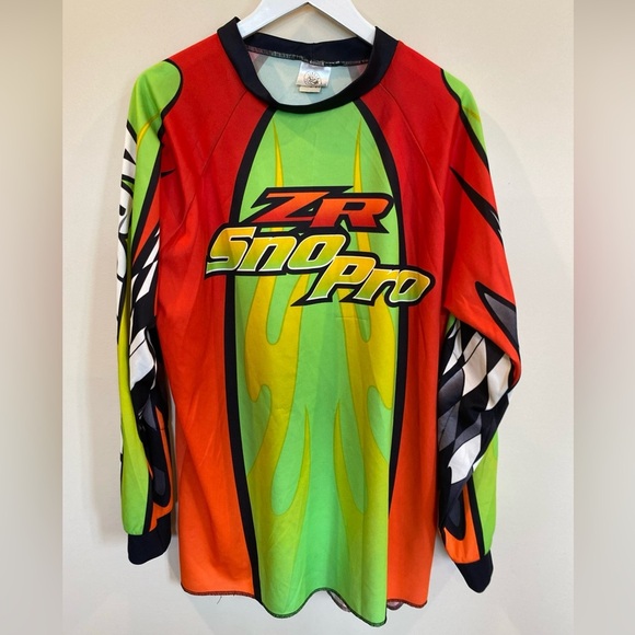 Arctic Cat ZR Sno Pro Jersey XL Vtg 90s Genuine Arcticwear Long Sleeve USA